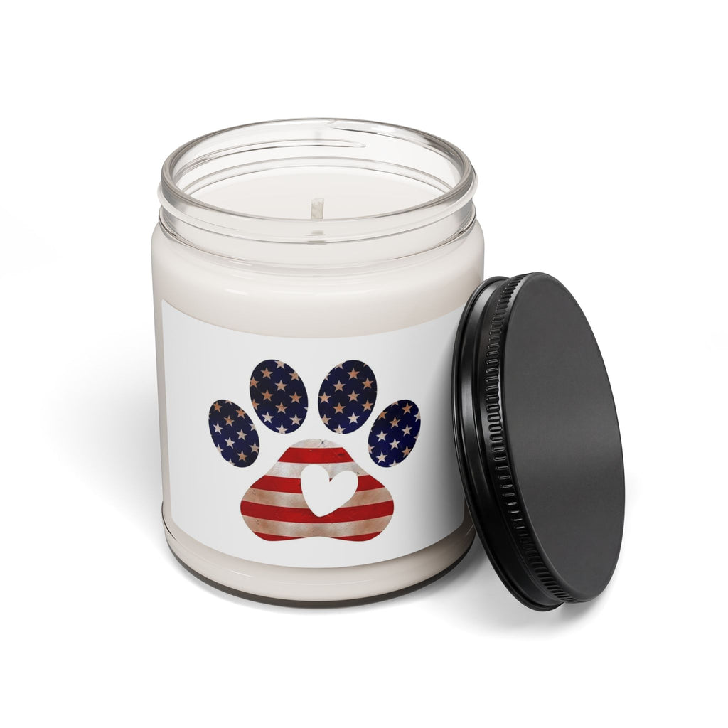 Soy Candle — American Flag Paw Print Scented Candle (9 oz)