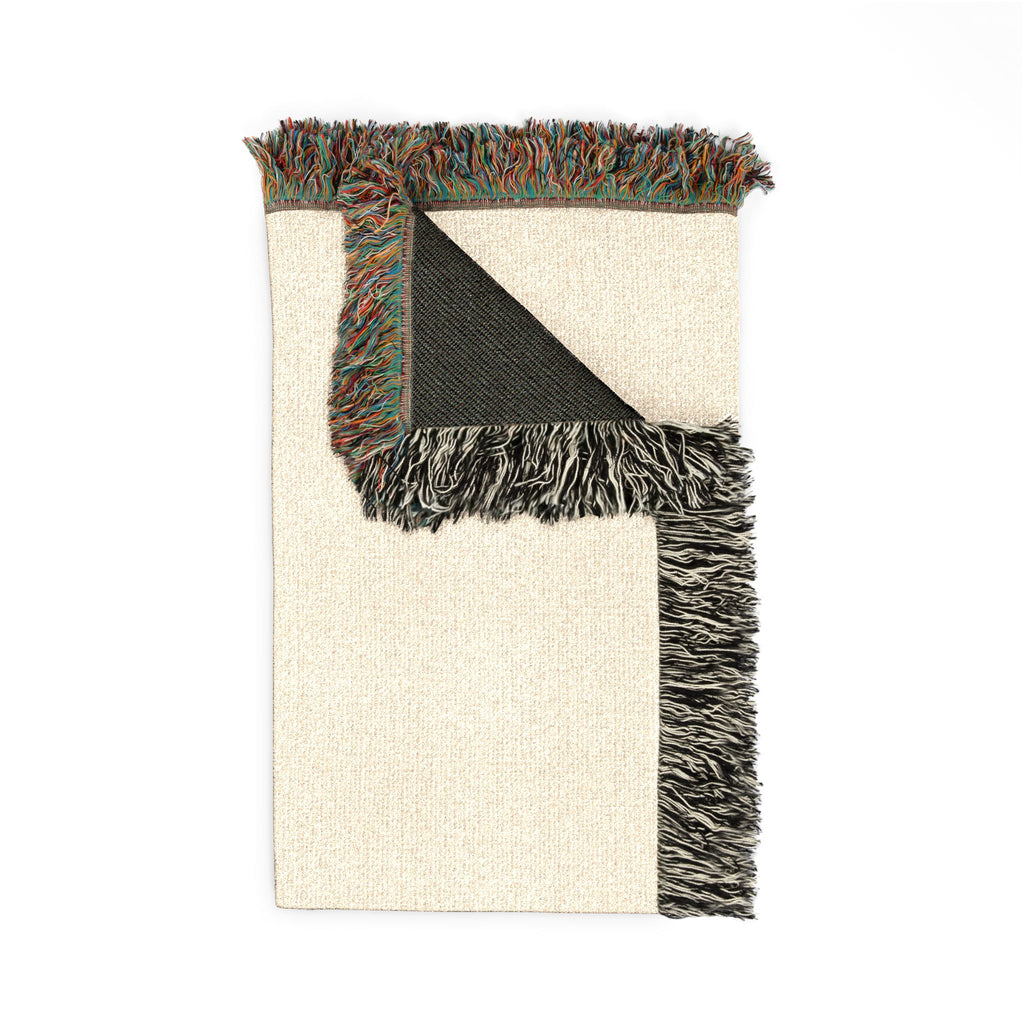 Sarcasm Woven Blanket — Cozy Throw with 'Sarcasm' Embroidered Arch
